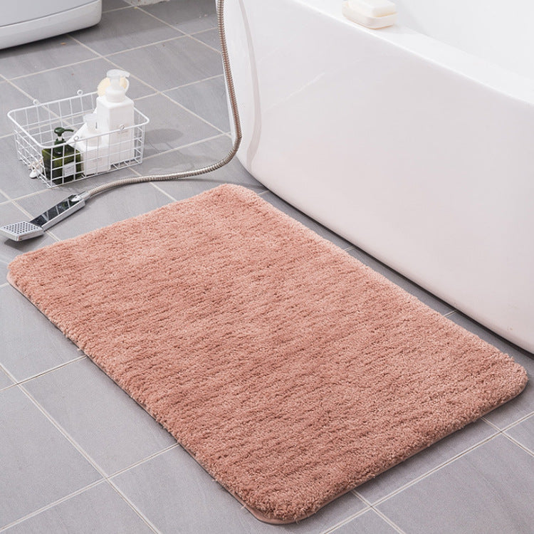 Home Flocking Carpet Floor Mats Entrance Bedroom Bathroom Absorbent Non Slip Foot Mats