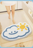 Bathroom Mats Household Bathroom Step Mat Semicircle Non-slip Carpet Door Mat