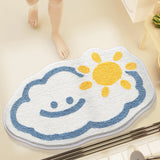 Bathroom Mats Household Bathroom Step Mat Semicircle Non-slip Carpet Door Mat