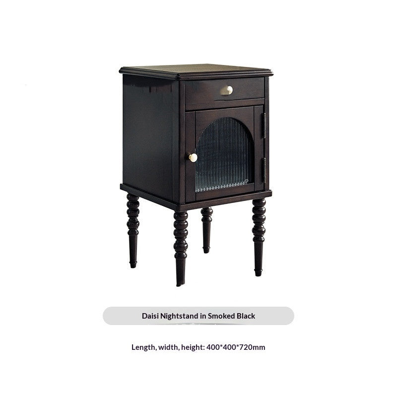 American-style Solid Wood Luxury Bedside Table Bedroom Furniture Storage