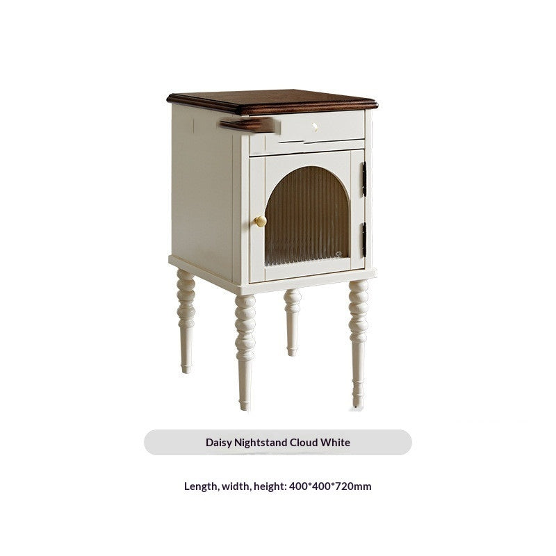 American-style Solid Wood Luxury Bedside Table Bedroom Furniture Storage